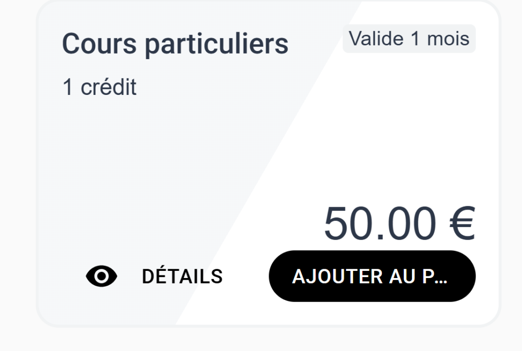 Cours particuliers 50 euros par heure